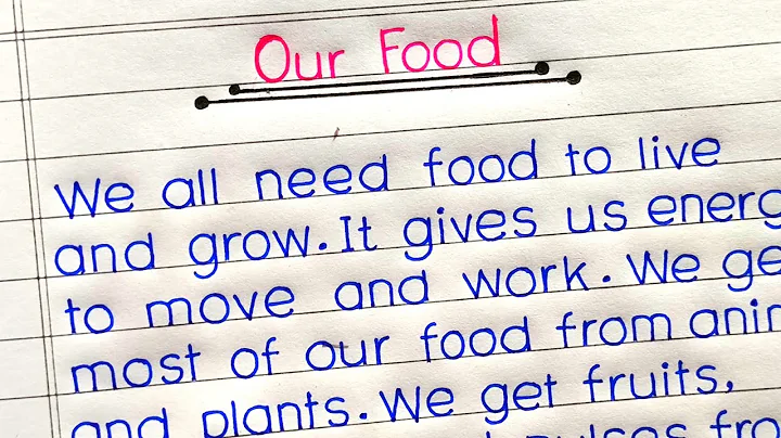 Our Food || Importance of our Food || Our Food paragraph in English || - DayDayNews