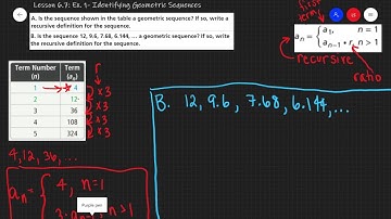 Lesson 6.7: Ex. 1- Identifying Geometric Sequences