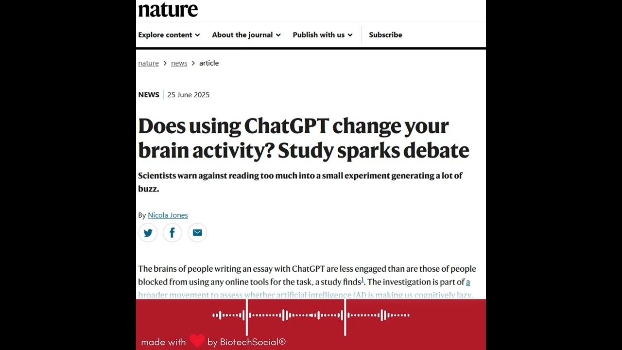 How Using AI Like ChatGPT Affects Your Brain: Cognitive Impact of Large Language Models