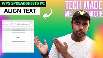 How to align text in wps spreadsheets | align text in wps spreadsheet pc
