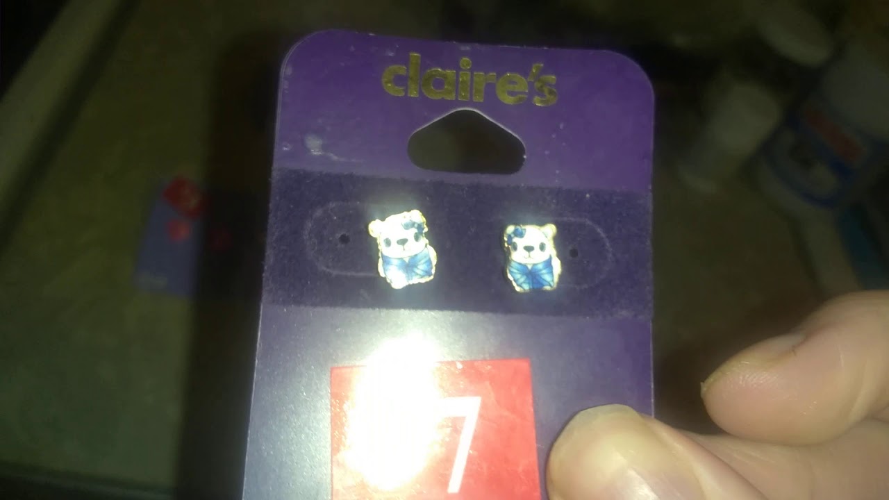 Claire's earring haul. YouTube