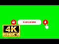 YouTube Subscribe Button Green Screen 4K | Animation Background