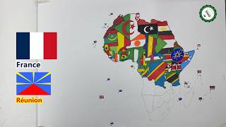 Drawing 2026 Africa flag map | Africa flag map drawing