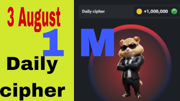 3 August Hamster kombat Daily Cipher today |Hamster code