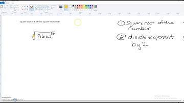 Square root of a perfect square monomial