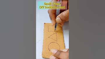 How to make squid game invitation card😈#squidgame #squidgame2 #diy #challenge #craft #howtomakecards