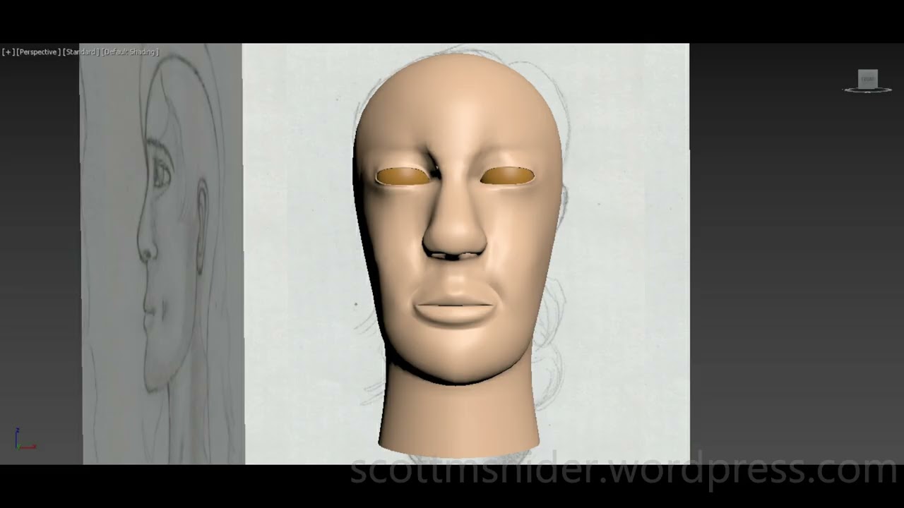 Flame: 3DS MAX Practice Polygon Head Model Video # 130 (01-09-2026)
