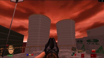 Brutal Doom:  Extermination Day Map 06:  Nuclear Power Plant UV 100%