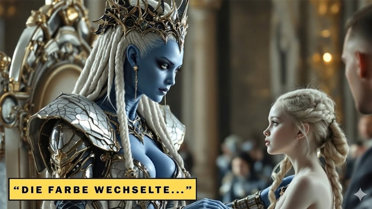 Die tochter der alien-königin kehrte heim — mit einem menschen und einem kind an ihrer seite