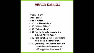 Mevlid Kandili Zikirleri Ünnet