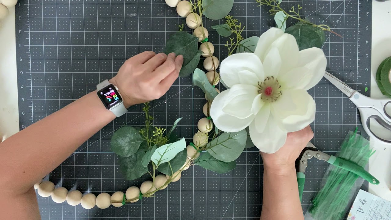 Magnolias Bead Wreath