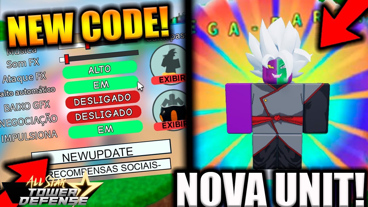 REVELADO O NEW CODE UNIT DO ALL STAR TOWER DEFENSE - YouTube