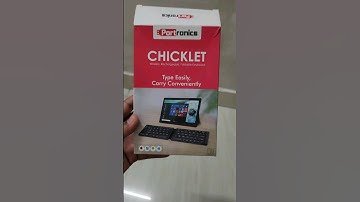 Portronics POR-973 Chicklet Wireless Rechargeable & Foldable Keyboard Wireless Multi-device Keyboard