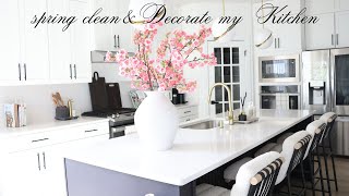 spring clean and decorate my kitchen with me