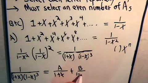 Difficult Combination Problem Solved With Generating Function- Example 5 Part A