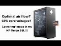 Figuring out optimal air flow and CPU temperatures for my HP Omen 25 L