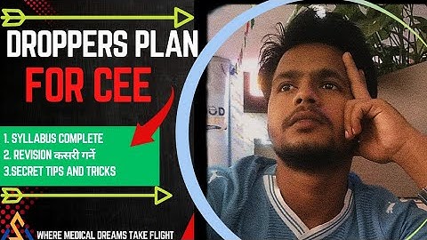 Complete Syllabus in 10 Months! With This Step-By-Step | Dropper Roadmap for CEE | Pratik