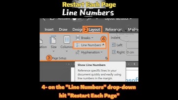 Line Numbers - Restart Each Page #wordtutorial #linenumber #thebenny