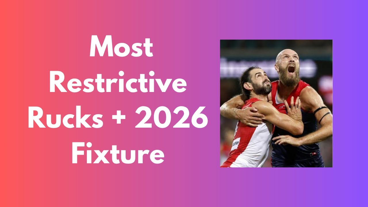 Most Restrictive Rucks + 2026 Fixture - Wiz's 2026 AFL Supercoach