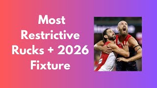 Most Restrictive Rucks + 2026 Fixture - Wiz's 2026 AFL Supercoach