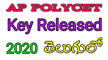AP POLYCET KEY 2020 || Ap Polycet 2020 Booklet | AP POLYCET 2020 KEY RELEASED | KOTE TUNGALA | 2020