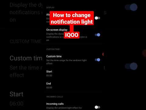 change notification light