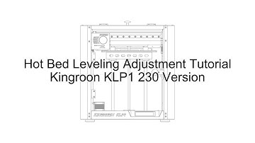 Hot Bed Leveling Adjustment Tutorial Kingroon KLP1 230 Version