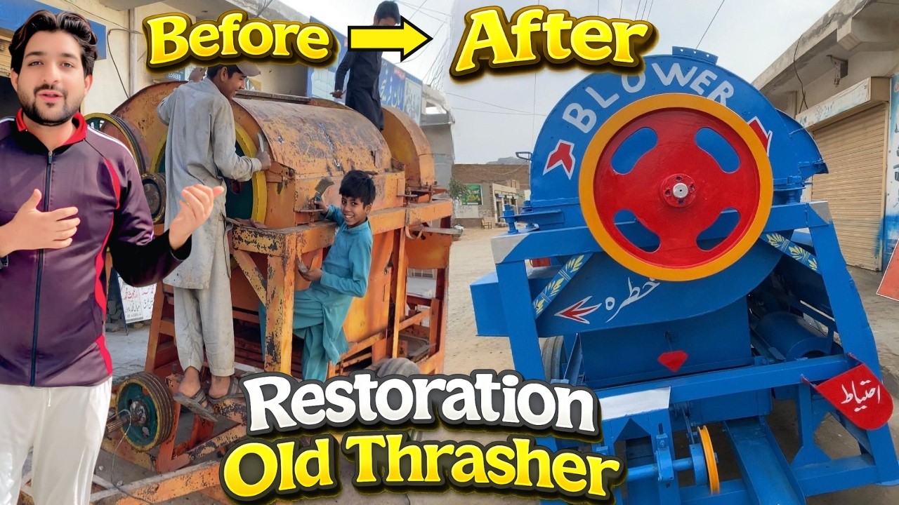 Rusty Old Thresher Restoration | Amazing Before & After Transformation 😱