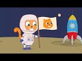 Família de Gatos - Astronauta Na Lua Desenho Infantil em Português Brasil