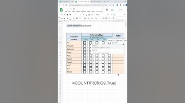 Attendance Sheet on Excel #ExcelTricksAndTips