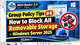 Group Policy Tips #4 How to Block All Removable storage #hoobasics