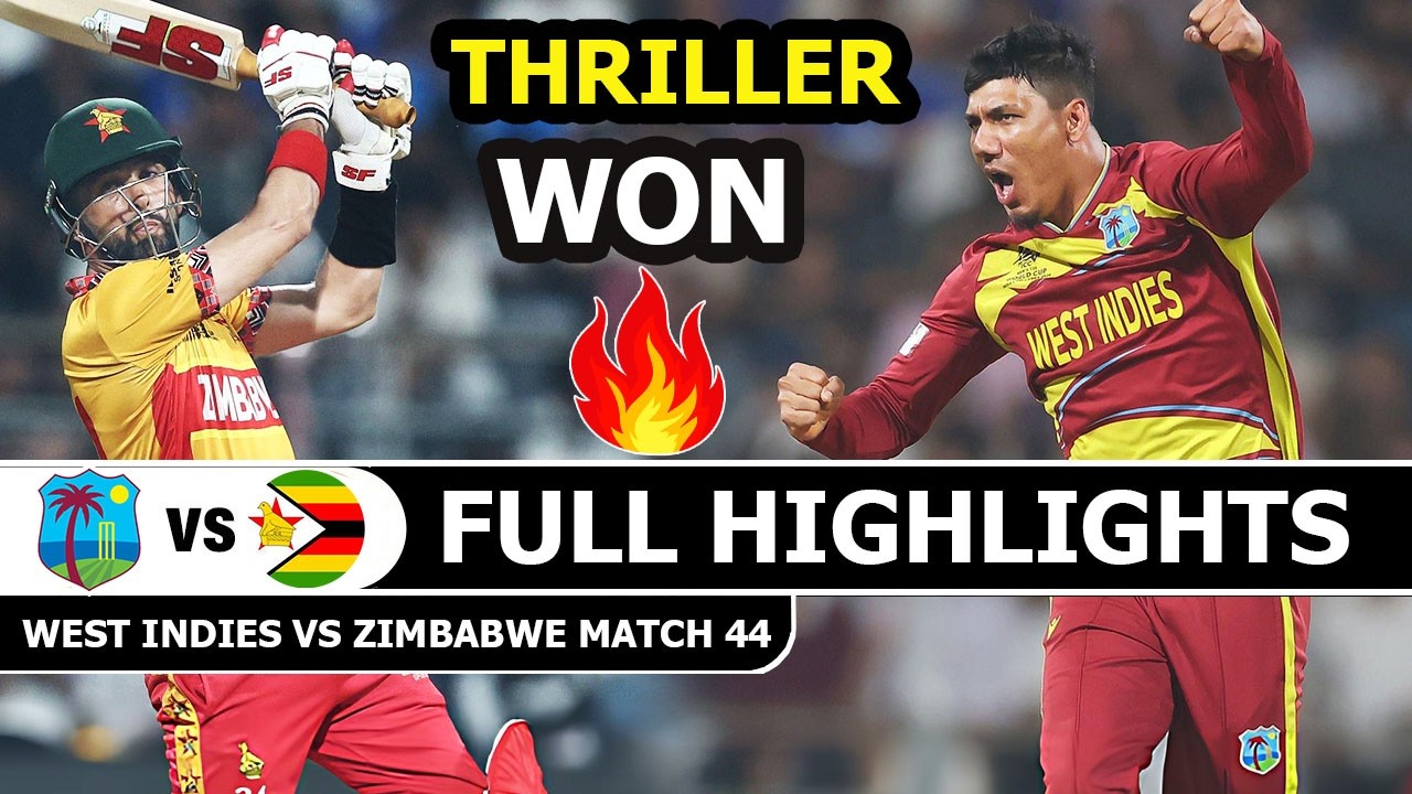 West Indies Vs Zimbabwe ICC T20 CRICKET WORLD CUP 2026 Full Highlights Match 44 | Wi Vs Zim
