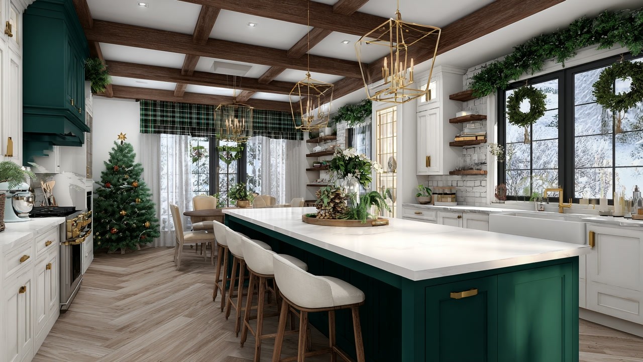 Cottage After Christmas Winter Kitchen Decor Using This 2026 Color Palette