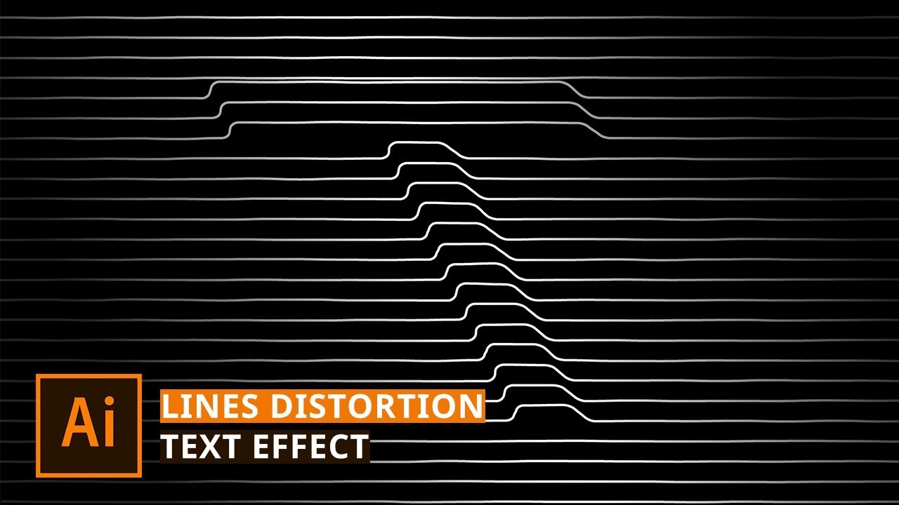 Illustrator Tutorial - Create Lines Distortion Text Effect In Adobe Illustrator