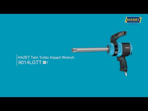 HAZET Twin Turbo impact wrench ∙ long spindle 9014LGTT ∙ 3850 Nm ∙ 1 inch ∙ Twin hammer mechanism