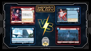 Star Wars Unlimited Shadows of the Galaxy Gameplay - Bo-Katan Blue vs Gar Saxon Red