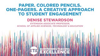 Paper. Colored Pencils. One pagers. A Creative Approach to Student Engagement