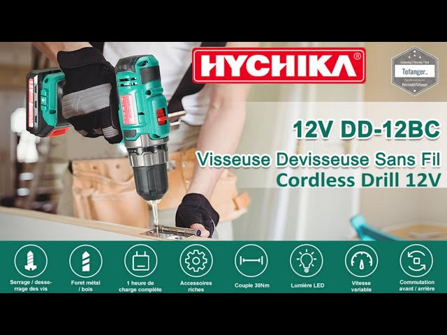 HYCHIKA 12V Visseuse Devisseuse Sans Fil avec Batteries, 30Nm