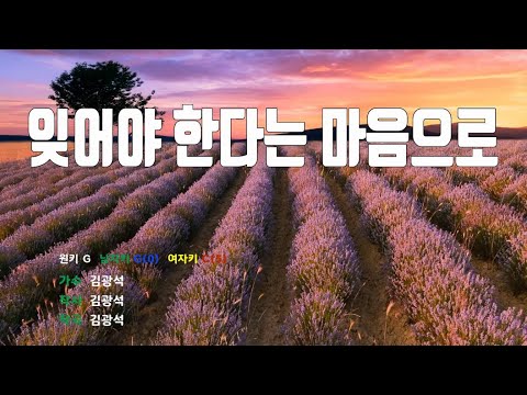 [은성 반주기] 잊어야한다는마음으로 - 김광석