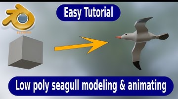 Low poly Seagull bird modeling tutorial | Blender | Easy beginner