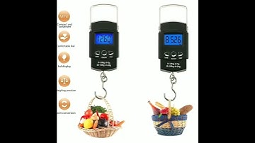 Mini Electronic Digital Scale With LCD Display Portable Suitcase Travel Handheld Weighing Hanging