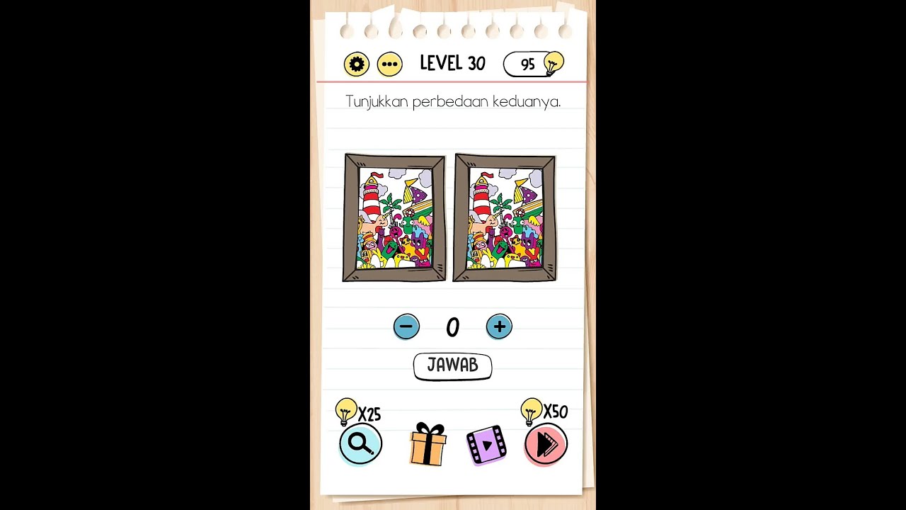 Kunci Jawaban Brain Test Asah Otak Kocak Level 30 Tunjukkan Perbedaan Keduanya Youtube