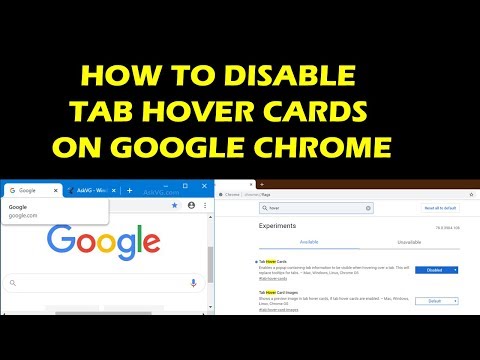 How to Disable Tab Hover Cards on Google Chrome