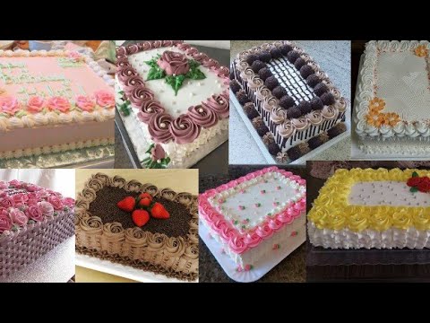 طرق #تزين #الكيك المستطيل #طارت بحجم عائلي( cake decoration ideas)