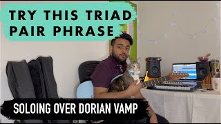 DORIAN MODE LESSON TRIAD PAIR I HOW TO SOLO OVER MINOR CHORD VAMPS - Nirvana Bista screenshot 4
