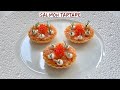 How to make salmon tartare  creme fraiche tartelette  michelin star canap  amuse bouche recipe