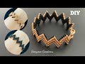 Folded Peyote Zigzag Bracelet || Folded Peyote earrings || double sided beaded bracelet