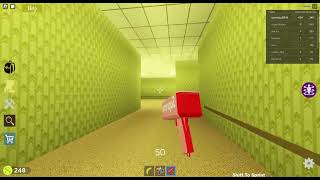 I bought a money gun in Roblox Shrek in the Backrooms