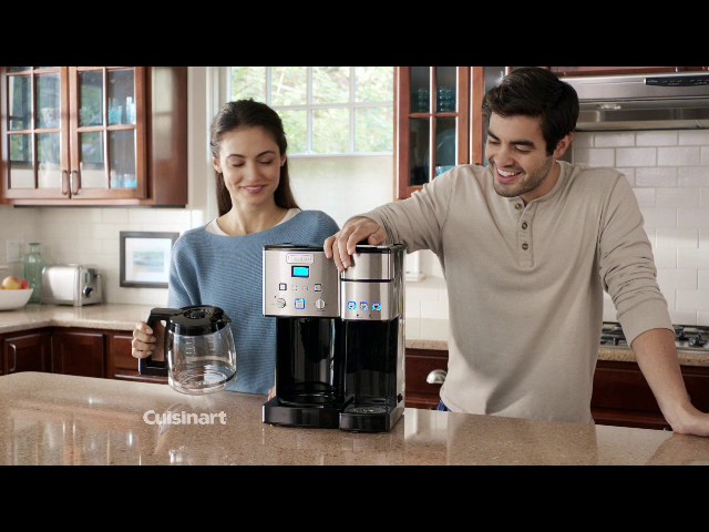 Cuisinart 12 Cup Programmable Single-Serve Brewer, Black, Coffee