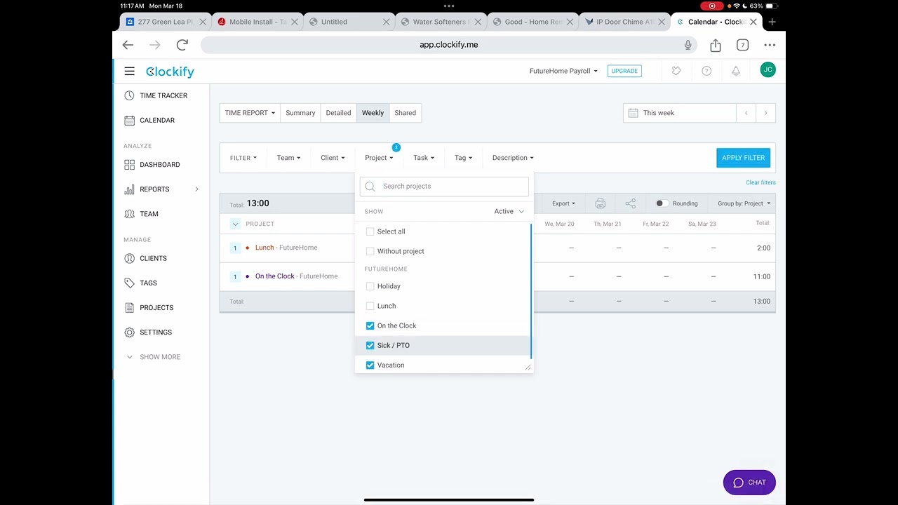 Clockify - Using Reports